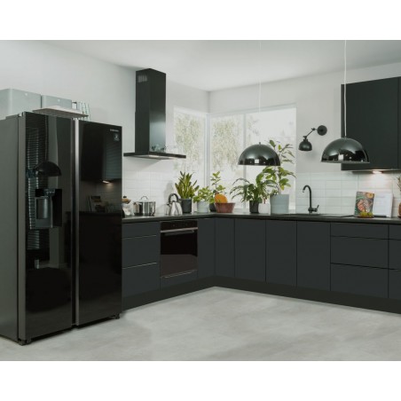 Küche FL Sole L6 schwarz matt - Beispiel Zusammenstellung