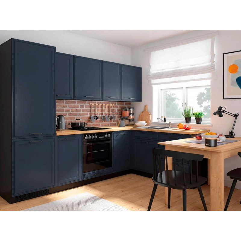 FL Verdi Blau Beispiel L-Form Küche 2