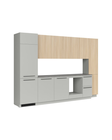 Küchenzeile Milino 332 cm Grau Eiche